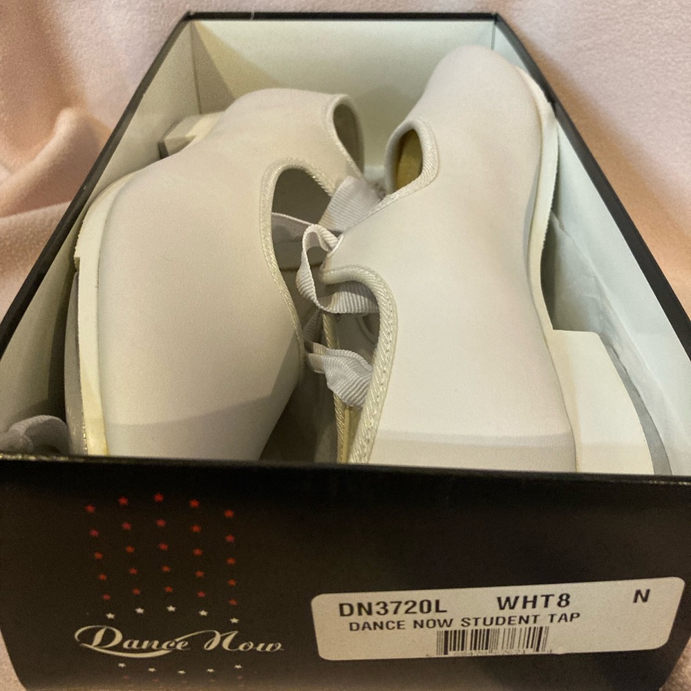 Bloch students tap shoe, white, size 8